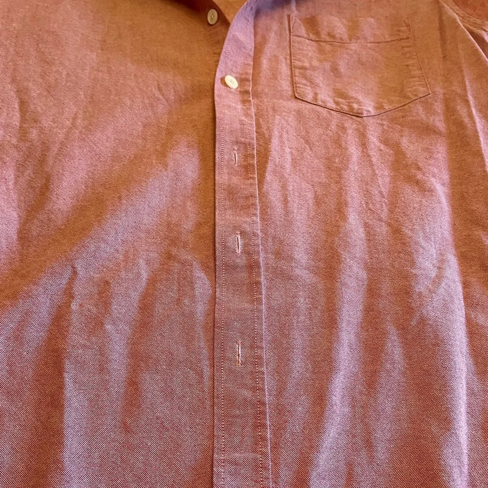 Saturdays Surf NYC Boucle Oxford Long Sleeve Button Front Cotton Shirt Red Small - Picture 6 of 15